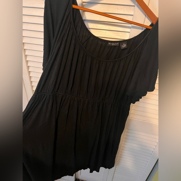 Bay Studio Solid Black Flutter Sleeve Knit Dress Plus - Picture 2 of 6